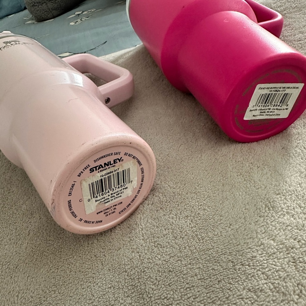 Stanley Light Pink & Hot Pink Insulated Mugs with Handles